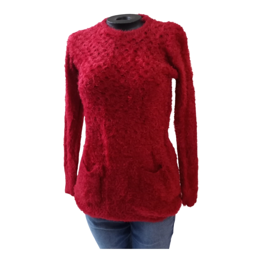 Stuart Laurent Womens Tunic Sweater Red Size Medium